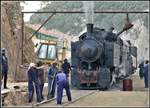 Eritrean Railways steamtrain special mit 442.56 fasst in Arbaroba Wasser. (18.01.2019)