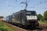 189 099-5 Mike der ERS Railways f�hrt mit einem Containerzug ...