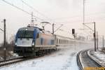 183 602 Husarz mit EC44 Berlin-Warszawa-Express durchf�hrt am 18.12.2009 den ...