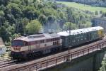 EVB Eisenbahnen und Verkehsbetriebe Elbe Weser GmbH 622 01 der Eisenbahnen und Verkehrsbetriebe Elbe Weser (EVB) (232 103-2) als SdZ 31761 von Paderborn Nord nach L�beck Hbf in Altenbeken am Bekeviadukt am 05.07.09