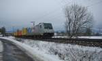 Am 15.01.2010 konnte ich 185 673-1 auf ihrer Fahrt gen ...