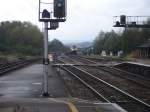 S�dausfahrt des Bahnhofes in Exeter; Im Vordergrund sieht man die ...