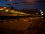 Bahnhof M�rschwil - Ein RE auf dem Weg nach Rorschach ...