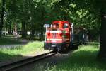 Zur Kindertagsparty im K�chwald am 06.06.10 drehte die Sch�ma-Lok mit ...
