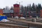 Blick ins BW des Bahnhofs Riihimki, 12.4.13