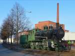 Dampflok Hv1 #554 der VR mit Schornstein-Verlngerung in der Nhe des Bahnhofs von Riihimki, 14.4.13 