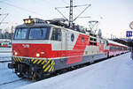 Finnish locomotive Sr1, No. 3013, Helsinki Central Station, 09 Feb 2012.