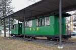 Schmalspur-Zug der RLR mit Personenwagen #1 in Riihimki, 29.4.13 