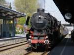 forchheim 01 1066 der UEF kommt mit ihrem Sonderzug im Bahnhof Forchheim an wo er gleich �bernommen wird uind nach Ebermannstadt gebracht wird 