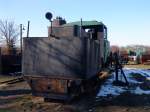 Die R�ckansicht einer Jung HF100C im Frankfurter Feldbahnmuseum.  ...