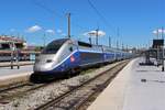 Ankunft des TGV 5320 aus Nantes und des TGV 5322 aus Rennes am 15.08.2018 im Endbahnhof Marseille St. Charles.