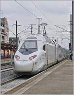 Was ganz neues aus der Werk Alstom: Der TGV M  Avelina Horizon  Rame 997 mit den Triebköpfen TGV 21015 und 21016 ist auf Probefahrt und fährt durch Strasburg in Richtung Mulhouse.

12. März 2024
