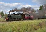 Dollertalbahn, ein kaum bekanntes Museumsjuwel.

Abfahrt aus Guewenheim. 020+020T système Mallet n° 10416 beschleunigt den Museumszug auf dem letzten erhaltenen Abschnitt der Strecke Richtung Sentheim. August 2017.