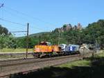 Lutzelbourg - 7. August 2020 : Colas Rail G 1206 Nr 18 schleppt die Euro 4016 nach Nancy.