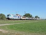 Schwindratzheim - 27/09/2018 : die 67416 bringt einen Leichenzug nach Sotteville. Im Zug befinden sich die ausgemüsterte 25663 - 25603 - 25612 - 25605 - 25607 und fünf Corail Wagen.
