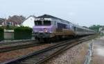 SNCF CC72138 fhrt mit Intercit von Mulhouse nach Paris-Est auf der franzsischen Ostbahn in Lure ein.