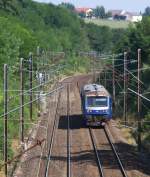Mit Diesel unter Fahrdraht - SNCF Caravelle X 4768 auf dem Weg von Metz nach Saargemnd.