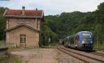 73751 und 73593 als RE 94429 (Vesoul-Belfort) in Genevrueille 15.8.12