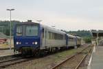 92203/2247 mit TER 865728/865729 Bordeaux St Jean-Le Buisson-Sarlat auf  Bahnhof Le Buisson am 3-7-2014.