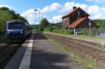 La gare de Zetting -   Der Bahnhof von Zetting, auch noch lesbar die deutsche Bezeichnung  Settingen , liegt in der Nhe von Saargemnd.