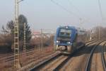 Am Abend des 02.03.2013 fuhr X73908 der SNCF als IRE von Freiburg (Breisgau) Hbf ber Mllheim (Baden) nach Mulhouse Ville.