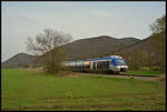 Ein SNCF Triebzug der Baureihe X 76500 (76601) bedient am Karsamstag, 30.03.2024, die Linie Colmar - Metzeral in den Vogesen.