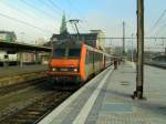 SNCF E-Lok 26147 (Sybic) steht im Bahnhof von Luxemburg bereit zur Abfahrt mit Personenzug nach Basel. 31.10.07