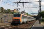 26023 mit IC 3690 Toulouse Matabiau-Paris Austerlitz auf Bahnhof Gourdon am 30-6-2014.