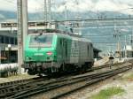  In fremden Regionen  SNCF Mehrsystem Lok 437060 fhrt am 07.07.07 in Buchs/SG Schweiz auf das Wartegleis