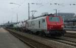 Prima E 37 502 zieht einen Containerzug am 05.04.2012 durch Kaiserslautern