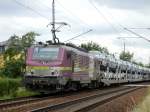 370027 Frettchen der AKIEM -ITL durchfuhr am 14.06.12 mit ihrem KIA Autozug Dresden Stetzsch