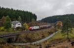 37 531 akiem mit Flaschenzug am 20.10.2013 bei Bastelsmhle gen Kronach.