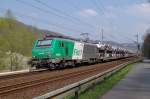 437 026 ITL / SNCF FRET mit BLG Autotransportwagenzug am 29.03.2014 bei Obervogelgesang gen Pirna.