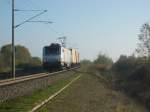 Am 07.11.2014 kam 37 029 mit einem Containerzug aus Stendal und fuhr weiter in Richtung Uelzen.