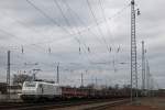 CBR/TWE E37 526 am 22.2.14 mit einem Stahlzug in Krefeld-Linn.