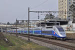 TGV 4726 fährt Richtung Bahnhof Muttenz.