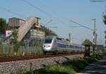 4416 als TGV 9574 (Stuttgart Hbf-Paris Est) am Esig Forchheim 24.8.09