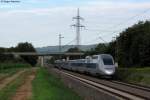 17.08.2011: TGV POS 44** als TGV 9575 (Paris Est - Stuttgart) bei Muggensturm.