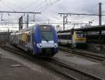 SNCF Triebzug 363 kommt aus Nancy im Bahnhof von Luxemburg an.