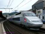 In Chambry fhrt SNCF TGV-R4505, aus Italien kommend, weiter Richtung Lyon. Dies ist einer der Dreisystem-Triebzge, welche auch in Italien fahren knnen.

30.08.2007 Chambry