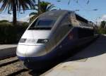 Ankunft des TGV 6109 in Hyeres/Cote d´Azur. Zweimal am Tag wird die kleine Stadt am Mittelmeer von Paris aus angefahren. 19.9.2011 