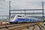 TGV 4728 durchfährt den Bahnhof Muttenz. Die Aufnahme stammt vom 08.09.2017.