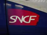 SNCF Logo an einem TGC Duplex am 13.02.14 in Frankfurt Hbf 