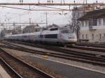 Wegen Umbauarbeiten zwischen Bern und Neuchtel wurde der TGV ber Biel umgeleitet.