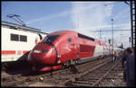 Fahrzeugausstellung am 21.9.1997 in Aachen West anläßlich des Tag des Lokführers:  SNCB Thalys 4304