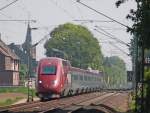 Thalys Zug4345 als THA aus Kln nach Paris-Nord am Km 29.0 bei Geilenkirchen, 22.5.10