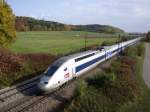 Der TGV 4401 absolviert am 15.10.2008 erste Testfahrten fr die Erlaubnis zur Fahrt in Doppeltraktion in Deutschland.
