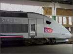 Der Triebkopf der TGV Weltrekordeinheit aufgenommen im Bahnhof von Metz am 22.06.08.
