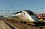 Weltrekord TGV 4402 ist als TGV 9553 Paris Est - Frankfurt (Main) am 22.02.2012 in Kaiserslautern