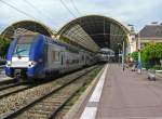 Die SNCF Computermaus 419 ist vor wenigen Augenblicken aus Richtung Ventimiglia-Menton im Bahnhof Nice Ville eingetroffen und wird nun weggestellt.